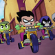The Teen Titans, on the way to wish one special fan a happy birthday.